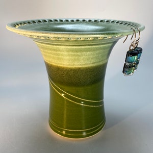 Olive-Lime Green and Avocado  Ceramic Earring Holder