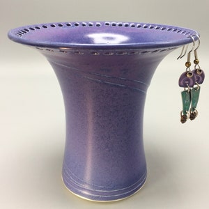 Purple  Ceramic Earring Holder