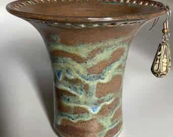 Brown/Green/Blue Ceramic Earring Holder