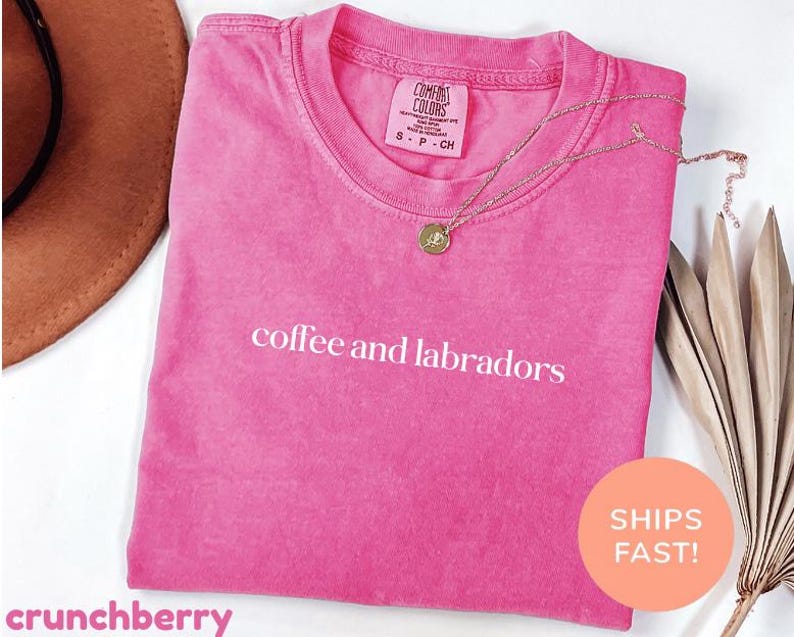 Comfort Colors® Coffee And Labradors Shirt, Labrador Lover Shirt, Dog Mom Shirt, Coffee Lover Gift, Dog Owner Shirt, Cute Coffee Shirt image 8