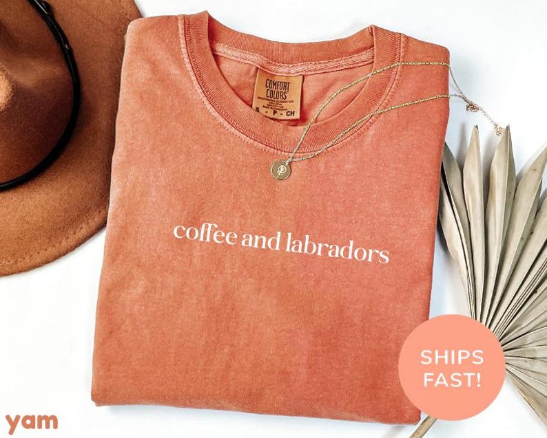 Comfort Colors® Coffee And Labradors Shirt, Labrador Lover Shirt, Dog Mom Shirt, Coffee Lover Gift, Dog Owner Shirt, Cute Coffee Shirt image 7