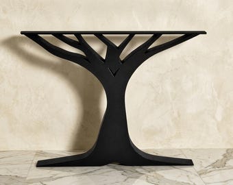 Pata de mesa de metal hecha a mano con forma de árbol, pata de comedor de acero (BALA020)