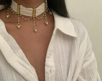 Conjunto de gargantilla Kundan: joyería nupcial india Rajputi