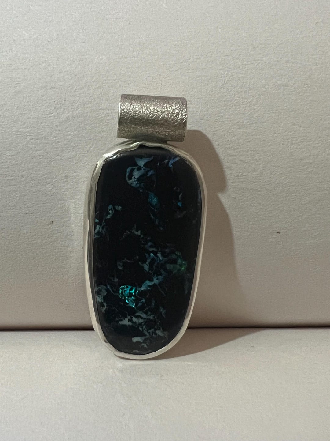 Sterling Silver Pendant With Boulder Matrix Opal: Hadcrafted