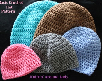 Basic Crochet Hat PATTERN