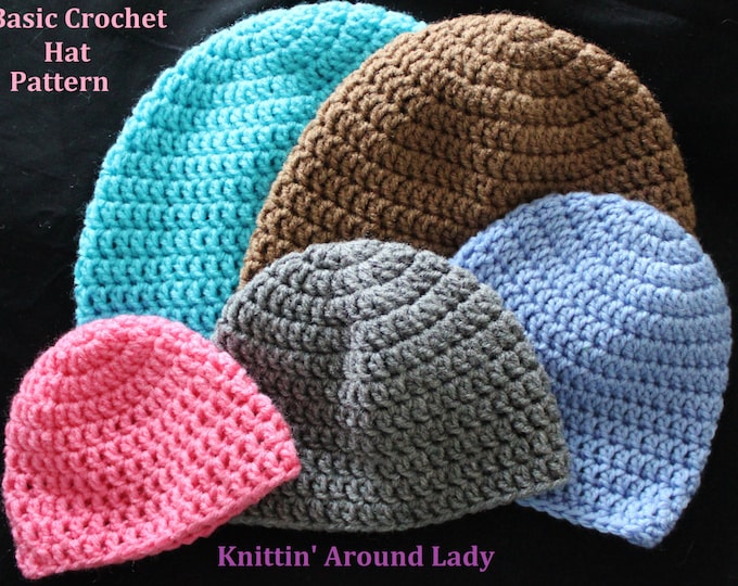 Basic Crochet Hat PATTERN Etsy
