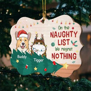 Personalized Pet Ornament, Custom Dog Ornament, Cat Christmas Ornament, Gift for Pet Lovers, Xmas Gift For Cat Mom Dad Lover, Christmas Gift
