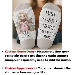 Custom Crew Socks - Personalized Bookish Gifts for Book Lovers ...