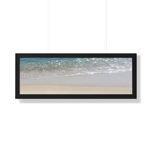 Coastal Beach Framed Horizontal Poster, Beach Decor, Ocean Art, Home Wall Decor, Nautical Print, Summer Vibes, Gift for Beach Lovers