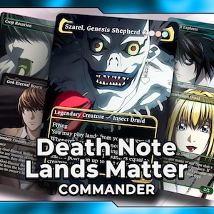 Custom MTG Proxy Commander Deck | Szarel, Genesis Shepherd EDH | Death Note Theme | 100 Anime-Inspired Proxy Cards | Casual Play & Collector