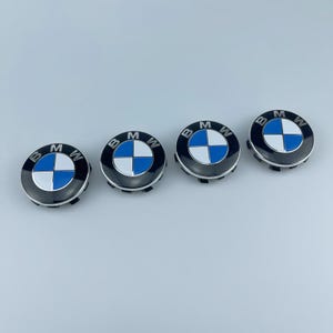 Set of 4 BMW Wheel Centre Caps 56mm – OEM Style Rim Hub Caps with BMW Emblem – Replacement Wheel Center Covers Accessories