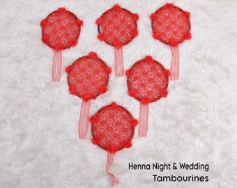 Henna Night Tambourine – Bridal & Bridesmaid Wedding Favors - Hennanacht - Henna Tamburin - Bridal Wedding Favors - Kına Gecesi tefi