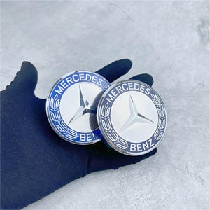 Set of 4 Mercedes-Benz Wheel Hub Caps – Logo Centre Covers – Fits E C S A Class CLA GLE GLC – Car Rim Emblem Replacement