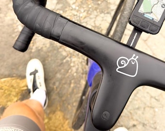 Snigel, Cykelklistermärke Vinyl, Snigel, Långsam Mus, Dekoration, Cykeldekoration - Handgjord