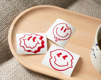 Sticker Vinyl - Faces / Emojis Bike Sticker, Bicycle Sticker - Handmade
