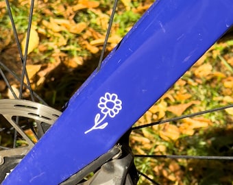 Naklejka na rower, uroczy kwiatek, winyl, dekoracja, dekoracja roweru - Ręcznie robione