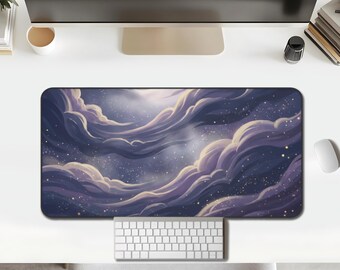 Lavender Cloudscape Desk Mat, Soft Purple Dusk (Multiple Sizes)