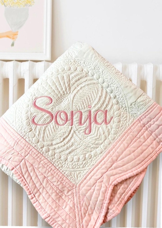 Personalized Embroidered Baby Blanket, Custom Baby Blanket, Personalized Baby Accessories