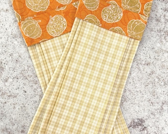 Fall Kitchen Towels, Handmade Hanging Towels for Kitchen or Guest Bath
