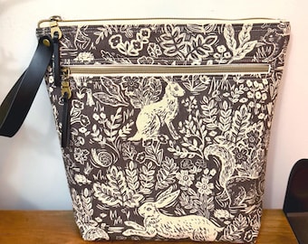 Zipper Pouch – Handmade Rifle Paper Company Project Bag / Makeup Bag / Everyday Essentials