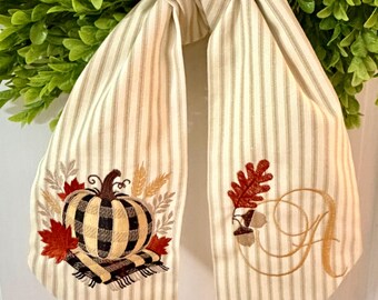 Door Hanger Sash Fall, Welcome Door Sash, Front Door Ribbon Sash