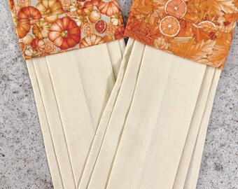 Fall Kitchen Towels, Handmade Hanging Towels for Kitchen or Guest Bath