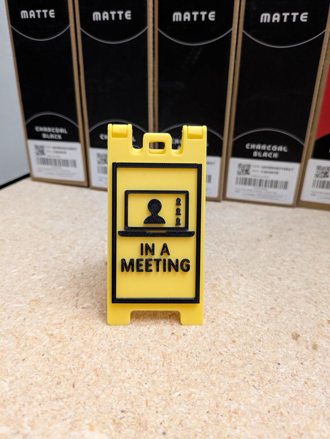 3D Printed in a Meeting Sign: Customizable Office Desk Decor - Etsy UK