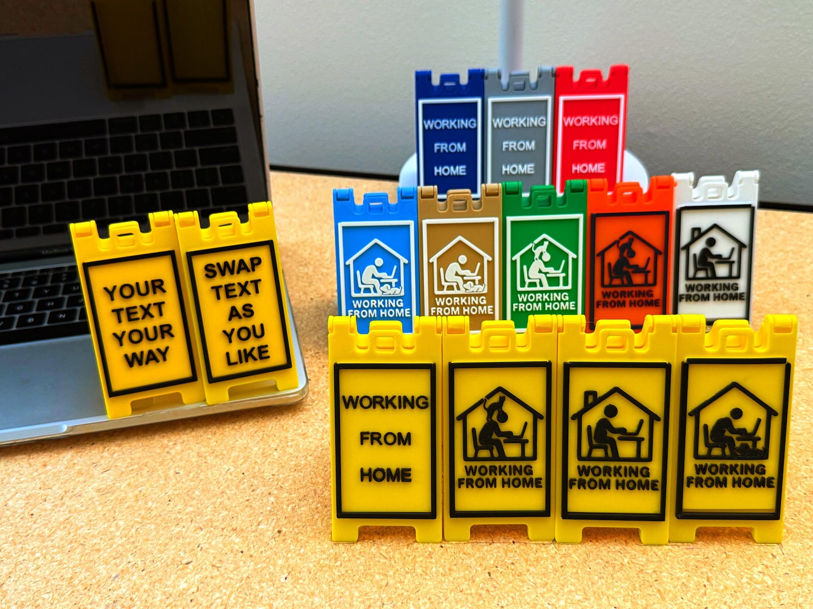 Working From Home Desk Sign | Status Indicator (switchable) | Office ...