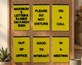 Sliding Pieces For Desktop Sign(Text)