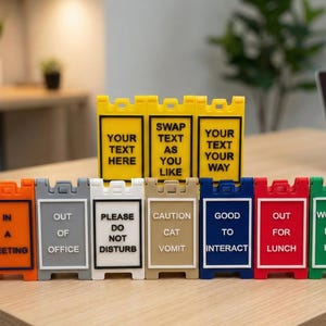 Letrero de escritorio personalizable impreso en 3D: indicador de estado de oficina