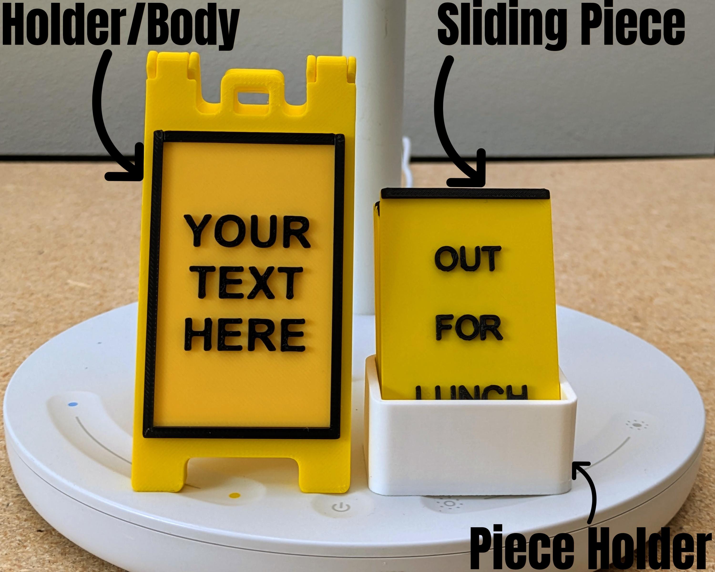 Desktop Status Sign Customizable 3D Printed Desktop Sign - Office Status Indicator - Etsy