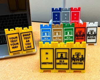 In A Meeting Desk Sign | Status Indicator (Switchable) | Office Decor