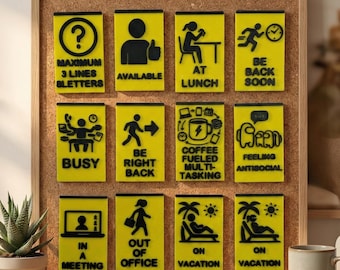 Sliding Pieces For Desktop Sign(Emoji)