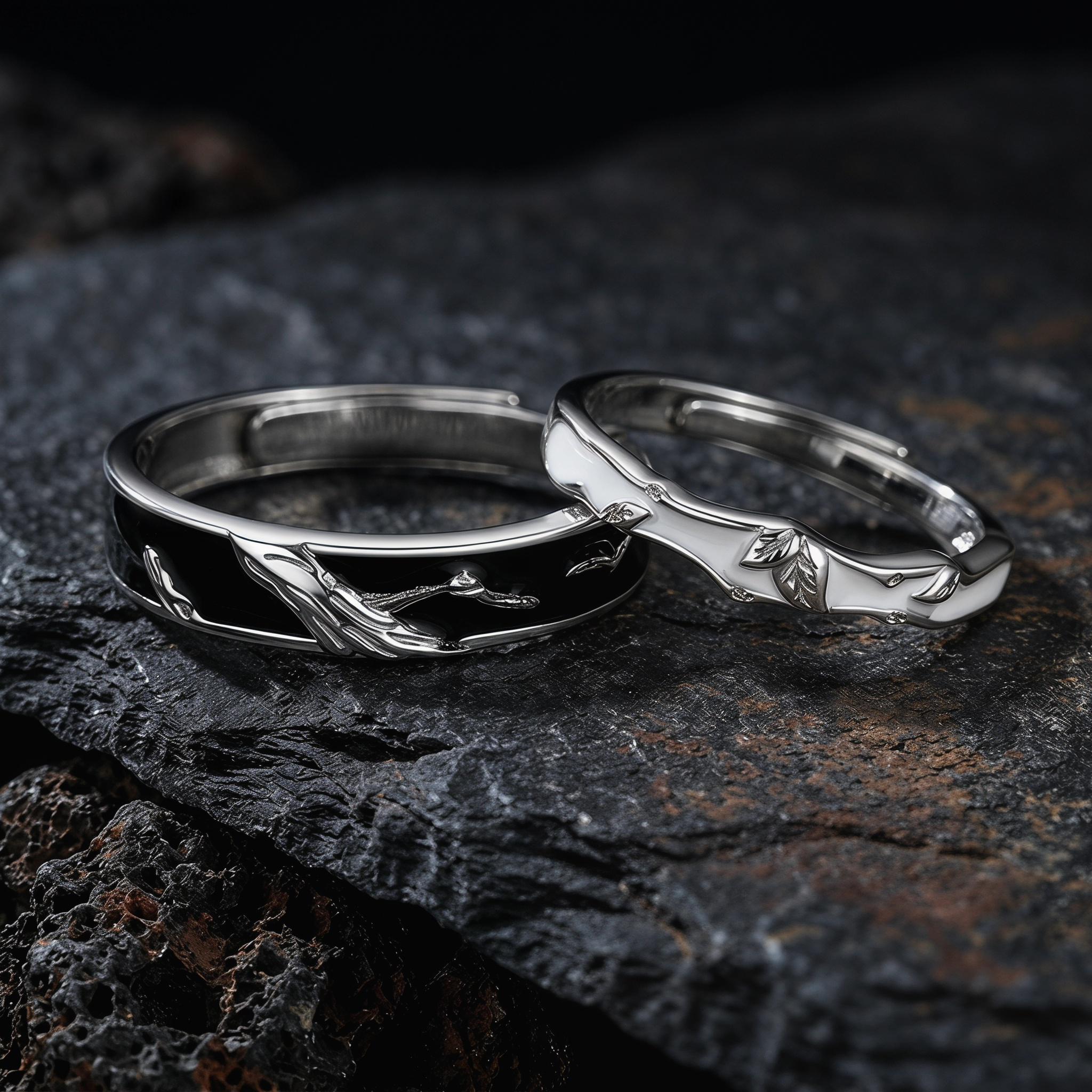 Sterling Silver Ring Engagement Boy Ring Superlative 925 Sterling Silver Couple Rings