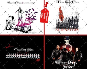 Three Days Grace T-Shirt PNG, Band Merch Designs (Digital Download)