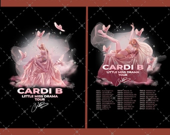 Cardi B Little Miss Drama Tour 2026 PNG Design (Digital Download)