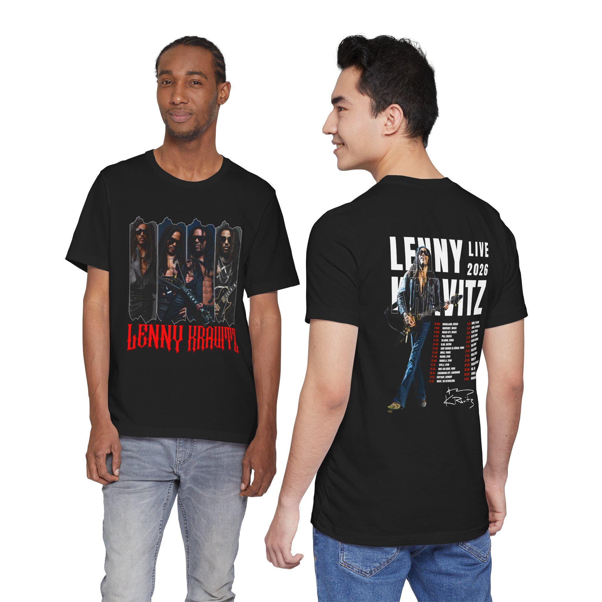 Litty ライブTシャツ Lenny Kravitz Tour 2026 PNG, Vintage Rock Band Tee (digital