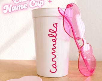 Island Villa Custom Name Cups | Bachelorette Party Cups | Girls Trip Favors | Reusable Party Cups | Island Theme Party Cups