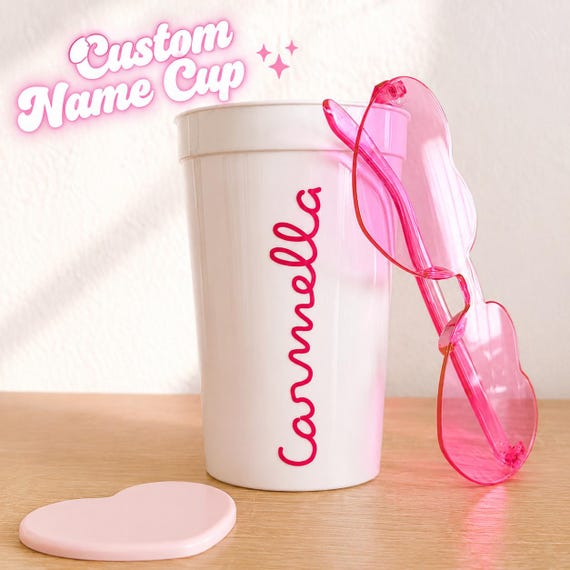 Island Villa Custom Name Cups | Bachelorette Party Cups | Girls Trip Favors | Reusable Party Cups | Island Theme Party Cups