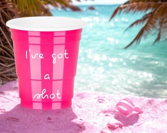 I've got a shot! | Island Vibes Disposable Shot Cups | Bachelorette Party Favors | Girls Trip Favors | Custom | Party Shot Cups