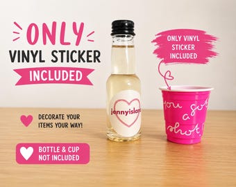 You Got a Shot! Island Vibes Mini Vinyl Decal | Bachelorette Party Favors | Girls Trip Favors | Custom Tumbler | Party Shot Cup Decal