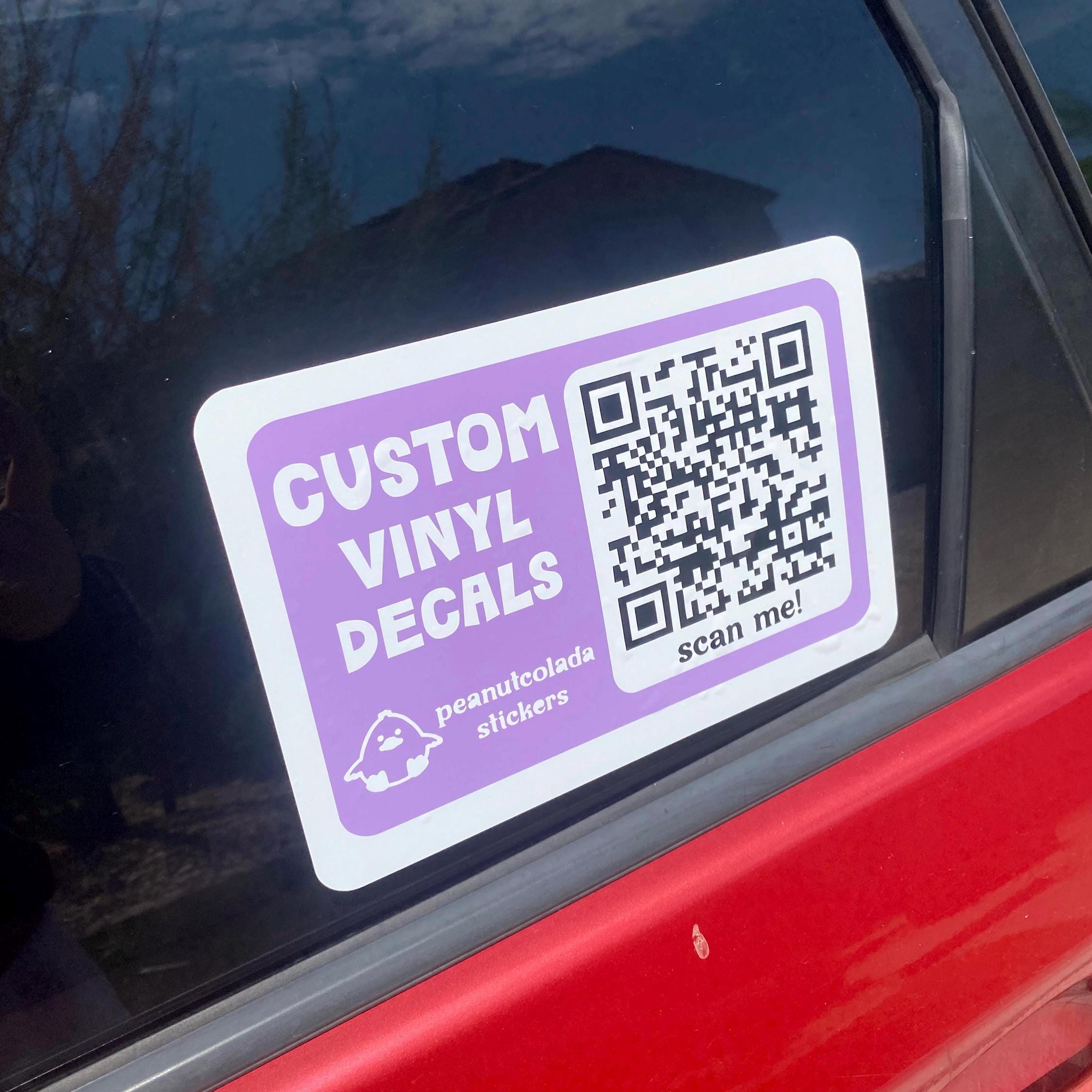Custom 5”x6” QR Code Vinyl Decal – Personalized Sticker for Business ...