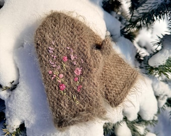 かぎ針編みのベビーミトンのパターン、花柄の柔らかい幼児用ミトン、心地よい冬用かぎ針編みミトン、PDF + ビデオチュートリアル