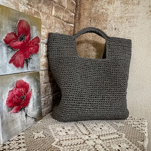 Beach Bag Crochet Pattern PDF - Raffia Summer Tote, Boho Shopper Bag Tutorial, Handmade Market Bag, DIY Women’s Crochet Handbag