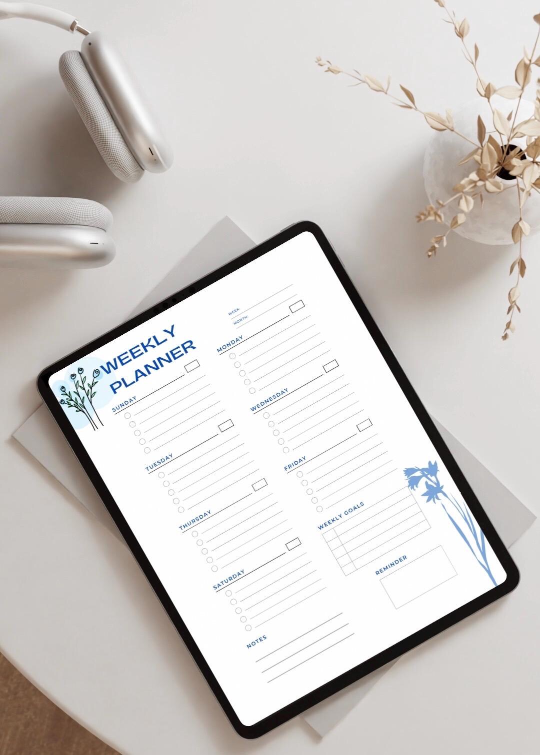 Floral Weekly Planner | Printable PDF | Minimalist Feminine Planner ...