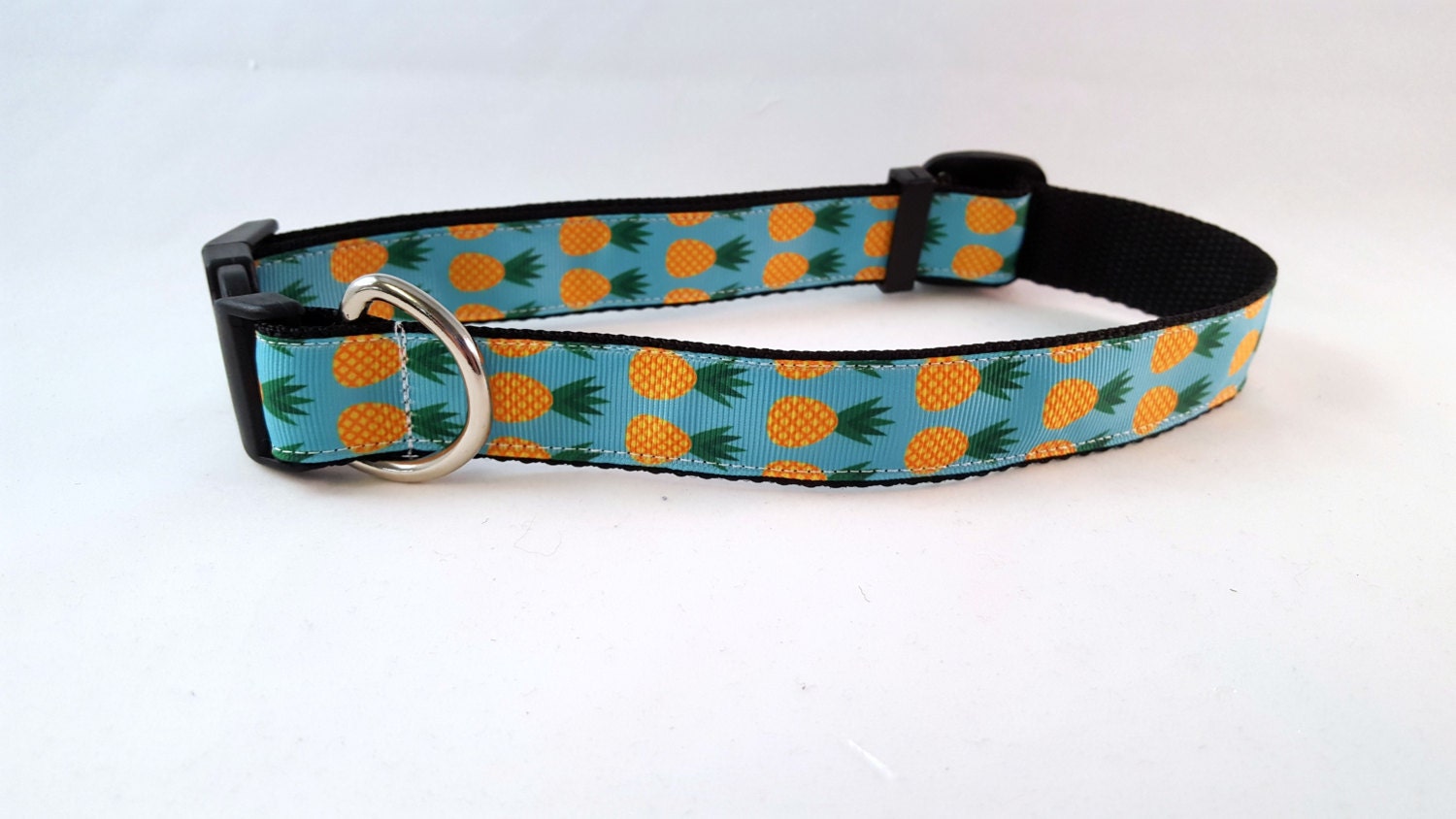 Dog Collar Adjustable Pineapples Etsy
