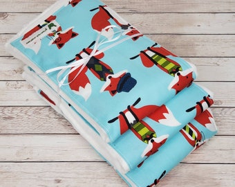 Baby Burp Cloth Set - Fancy Foxes