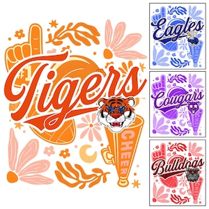 Custom Groovy Mascot Design PNG, Custom School PNG, Custom Mascot PNG, Personalized Png, Retro Png, Digital Download, Sublimation Png
