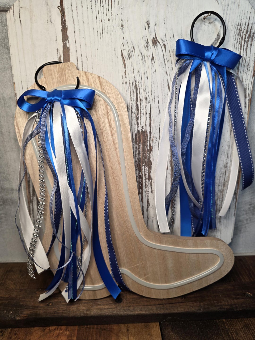 Country Concert Cowgirl Boot Bows | Blue & White Boot Bows | Cowboy ...