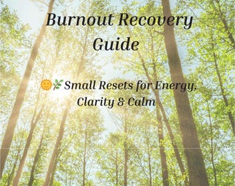 Burnout-Recovery-Anleitung | Mentale Gesundheit Selbstfürsorge Digitales PDF | Sofortdownload | 2,99€ inkl. USt